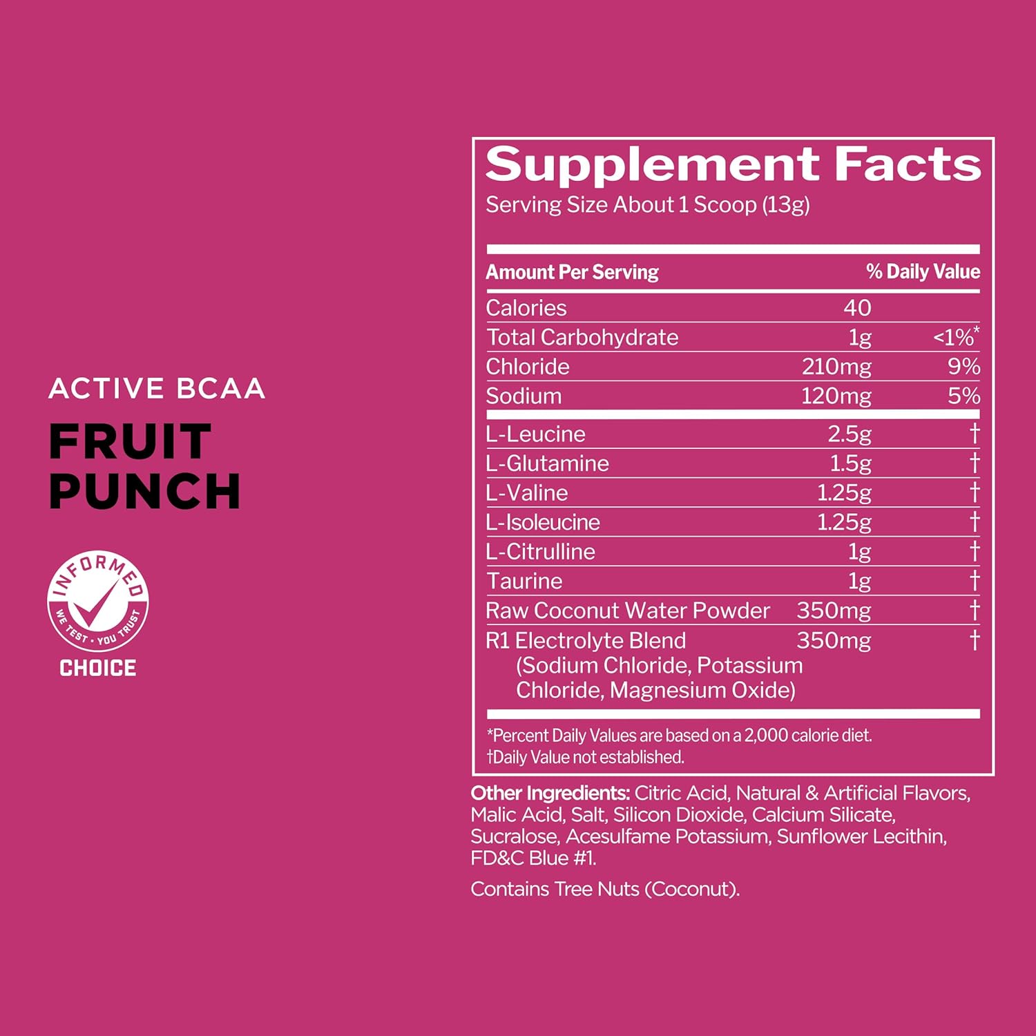Rule One R1 Train BCAA Powder