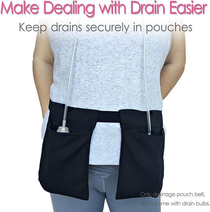 Mastectomy Drain Pouches + Shower Lanyard Set