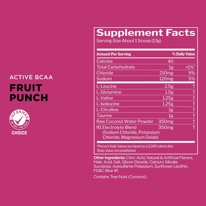 Rule One R1 Train BCAA Powder