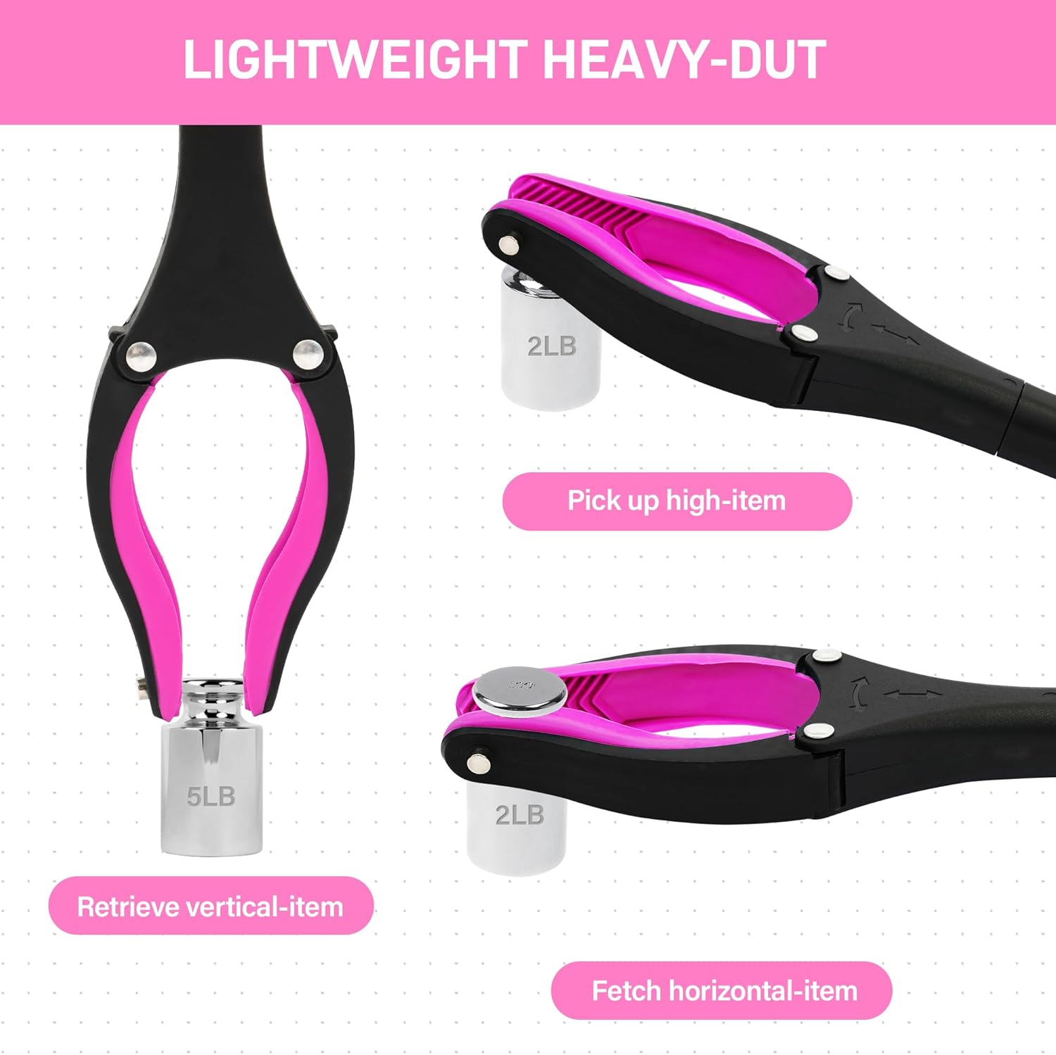 32&quot; Reacher Grabber with Rotating Head &amp; Magnetic Tip — Lightweight Aluminum Post-Op Reach Aid for Home &amp; Travel